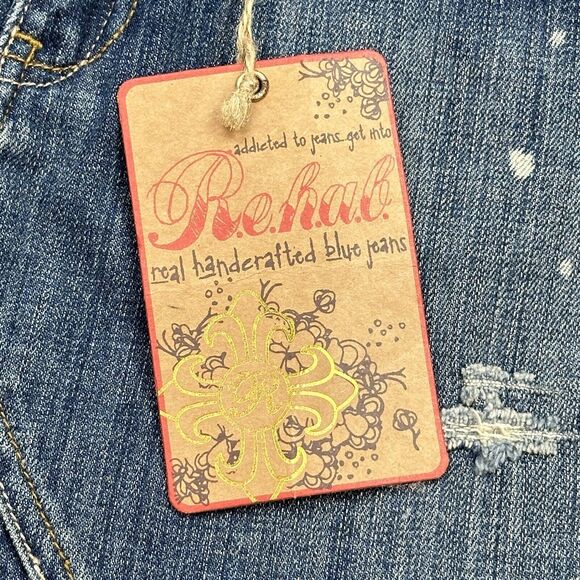 Vintage Rehab Jeans Mini Skirt Womens 11 Medium Wash Denim Y2K NOS - Picture 3 of 16